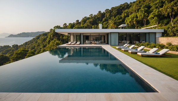 Design et horizon : découvrez les plus belles maisons d'architecte avec piscine miroir dans la région d'Ajaccio.